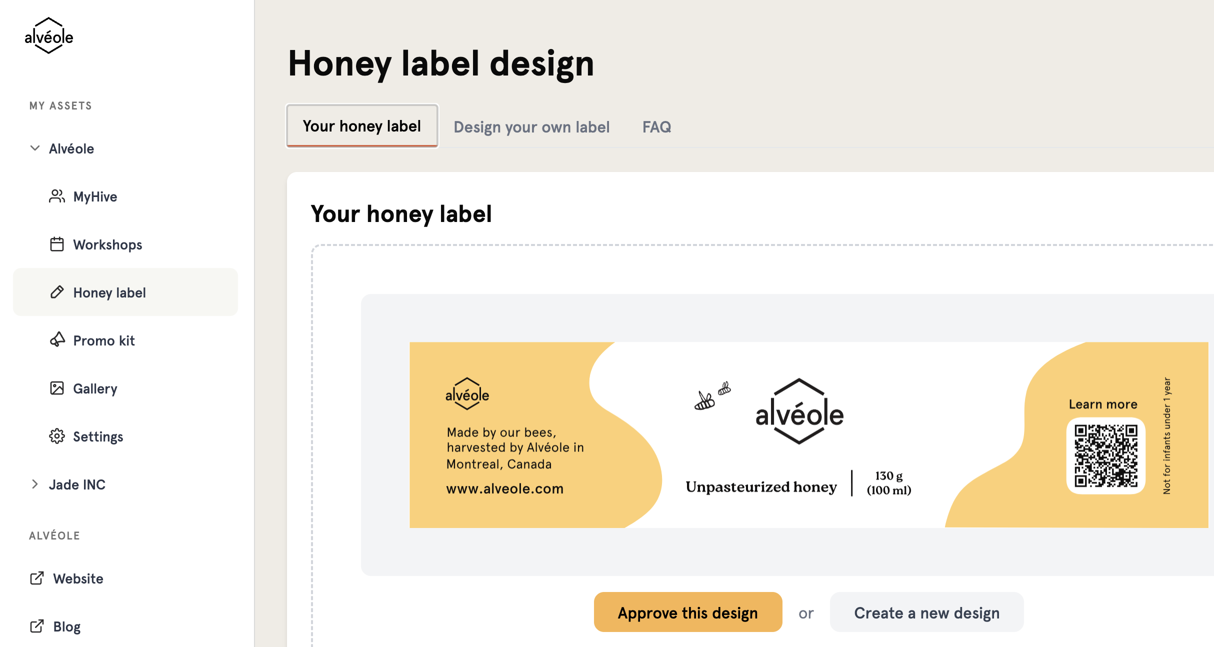 Honey Label section.png